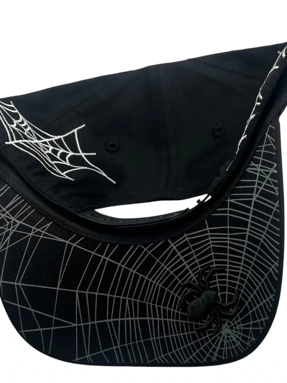 True Brvnd Spider Dallas Hat Halloween Black Spider Web Streetwear OS